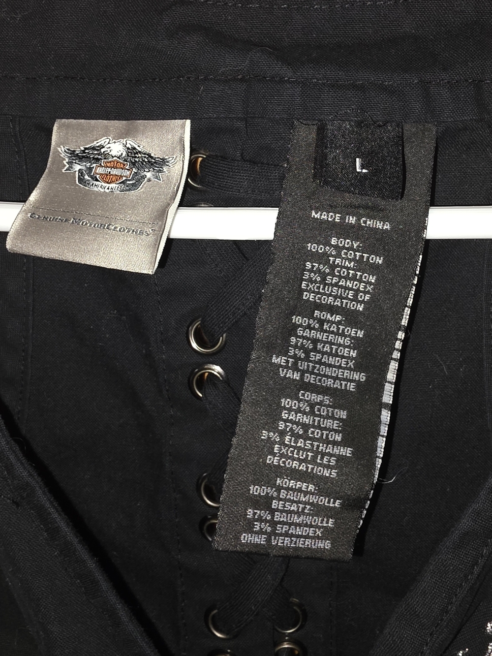 Harley-Davidson Black Women's Zippered Vest - Picture 4 of 7